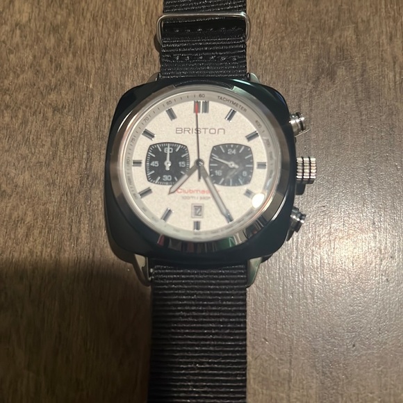 Britain Clubmaster Watch with black canvas strap